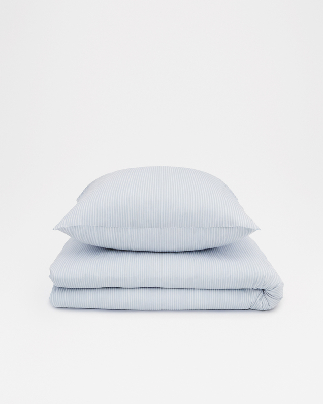 Colette bed linen set Blue sky stripes print Natalys