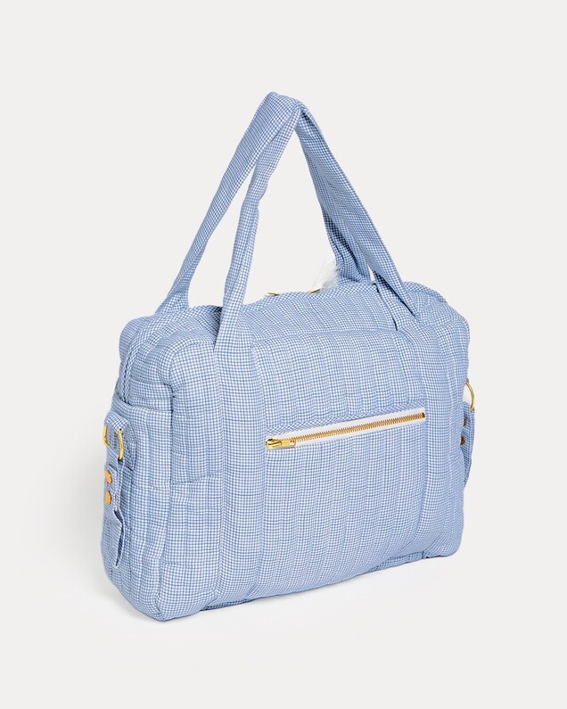 Auguste changing bag Blue check print Natalys
