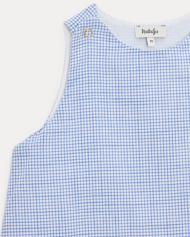 Maddy TOG 0.5 light sleeping bag Blue check print Natalys