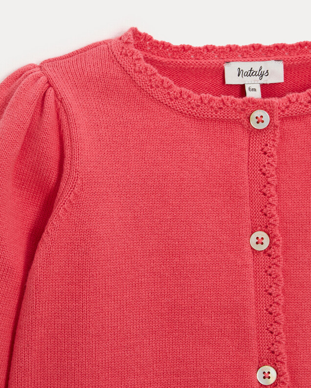 Victoire fancy cardigan Pomegranate colour  Natalys
