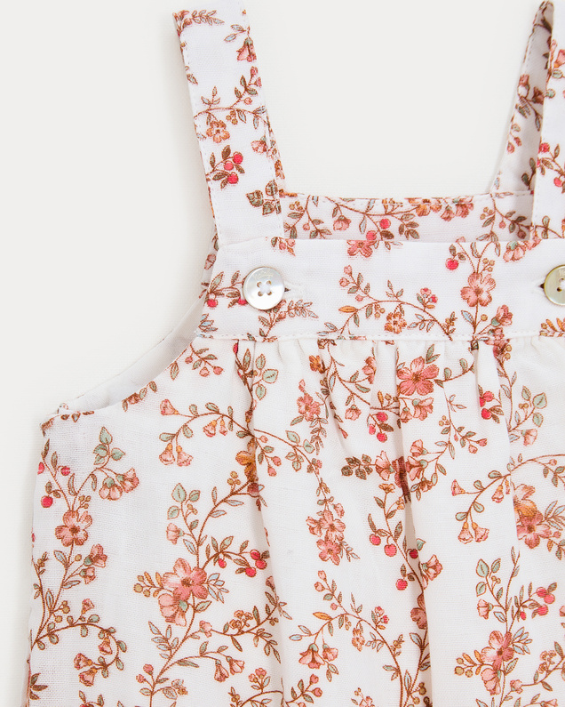 Phillipine long jumpsuit with straps Arabesque print  Natalys