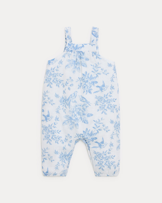 Phillipine long jumpsuit with straps Porcelain print  Natalys