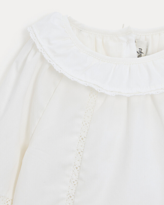 Adele long-sleeved blouse Off-white colour  Natalys