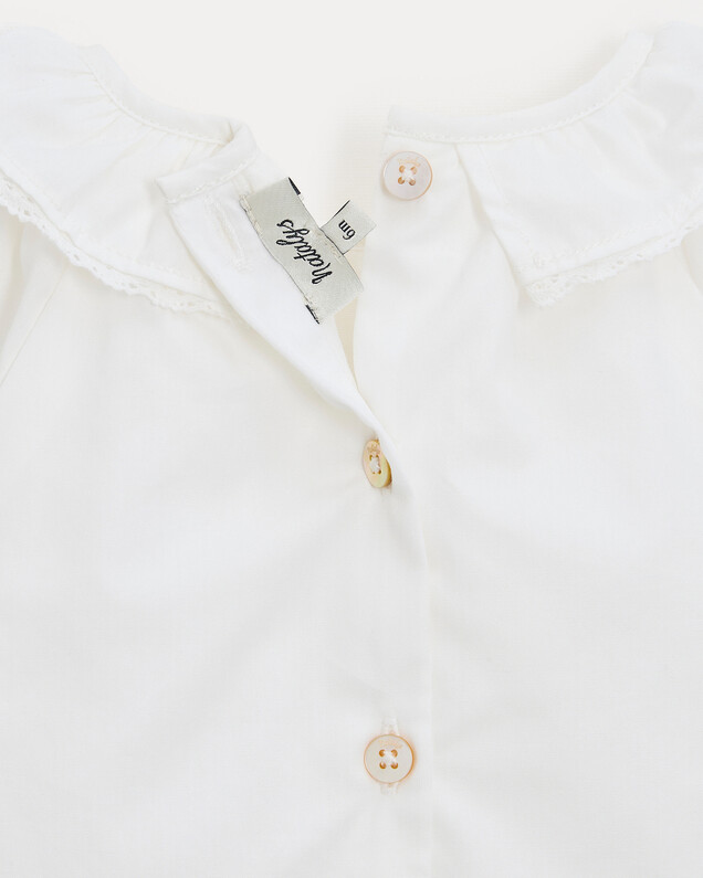 Adele long-sleeved blouse Off-white colour  Natalys