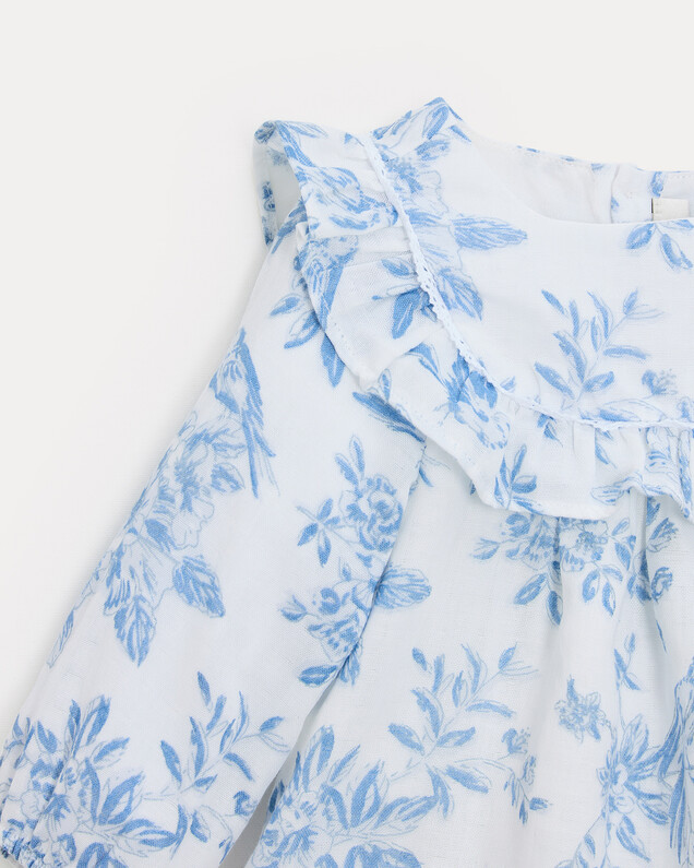 Margot long-sleeved dress Porcelain print  Natalys