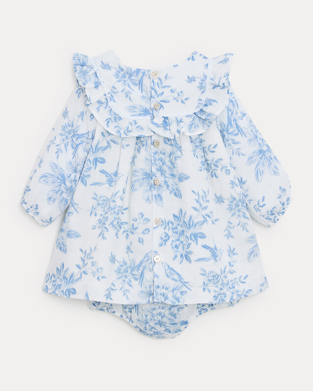 Margot long-sleeved dress Porcelain print  Natalys