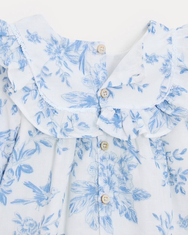Margot long-sleeved dress Porcelain print  Natalys