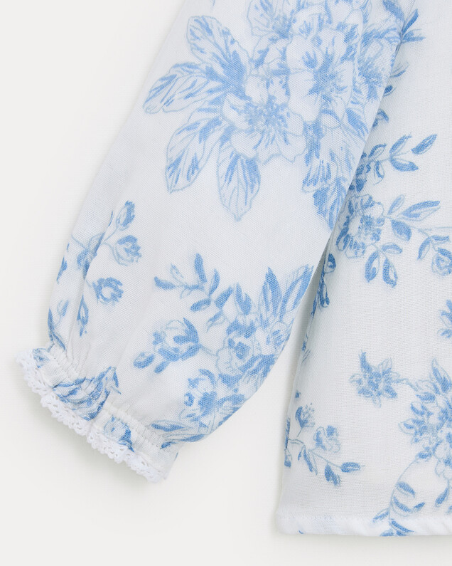 Adele long-sleeved blouse Porcelain print  Natalys