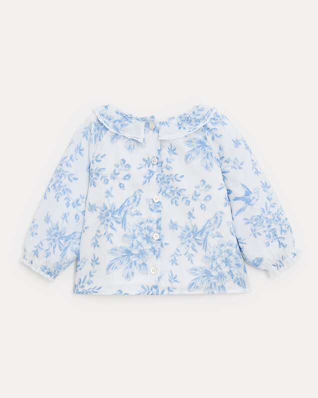 Adele long-sleeved blouse Porcelain print  Natalys