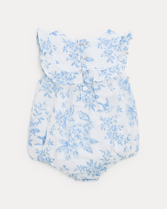 Célestine cotton gauze romper Porcelain print  Natalys