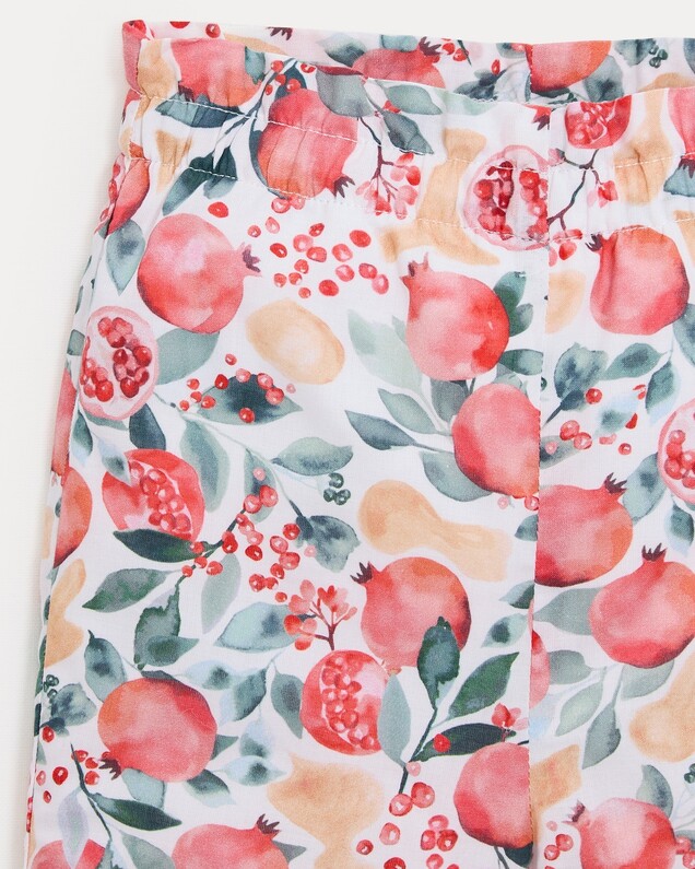 Paula cotton voile trousers Pomegranate print  Natalys