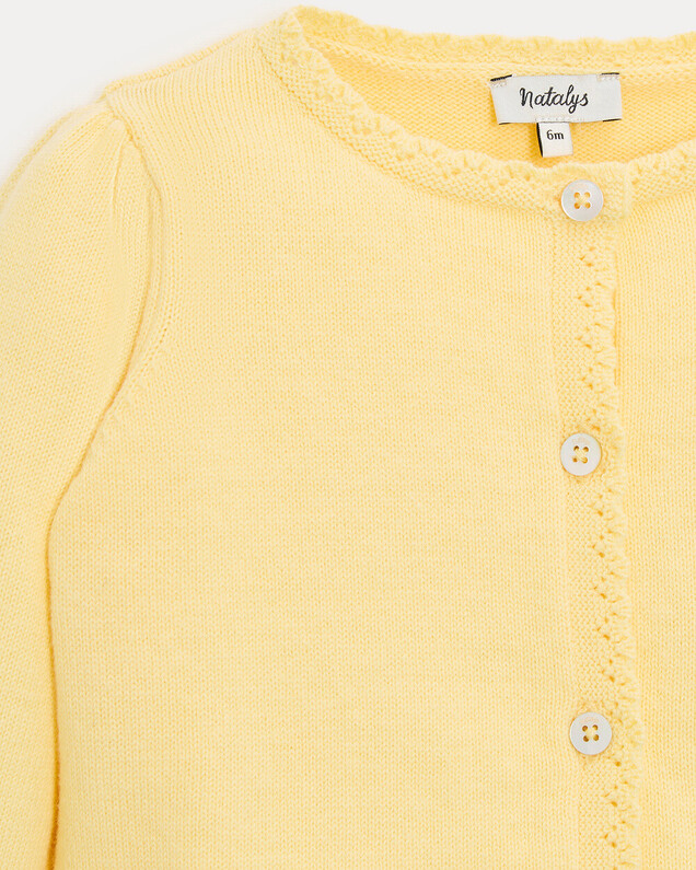 Victoire fancy cardigan Yellow colour  Natalys