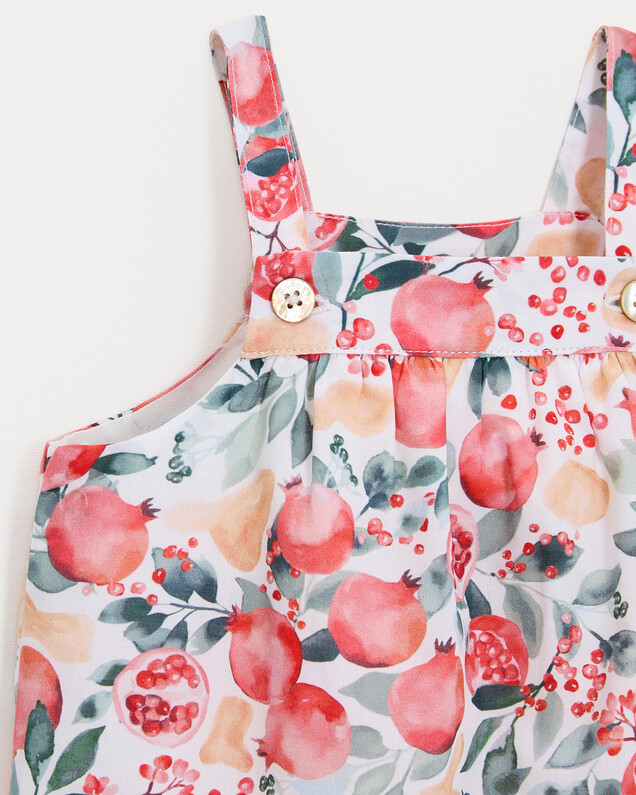 Phillipine long jumpsuit with straps Pomegranate print  Natalys