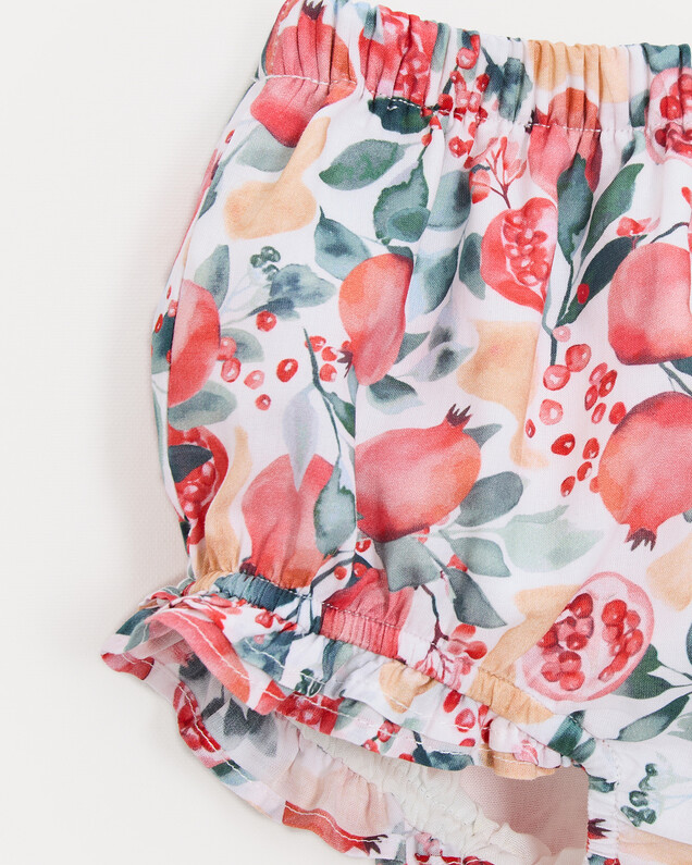 Zelie cotton voile bloomer Pomegranate print  Natalys