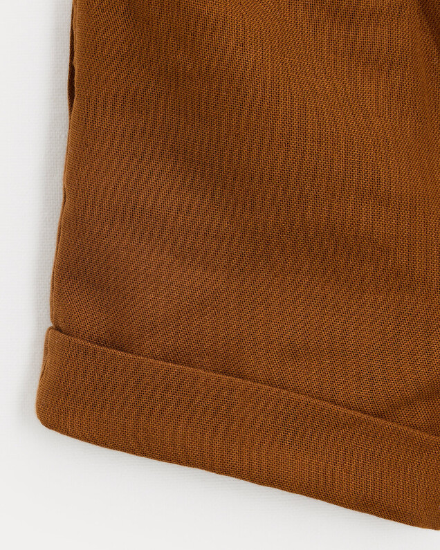 Noe cotton gauze shorts Hazelnut colour  Natalys