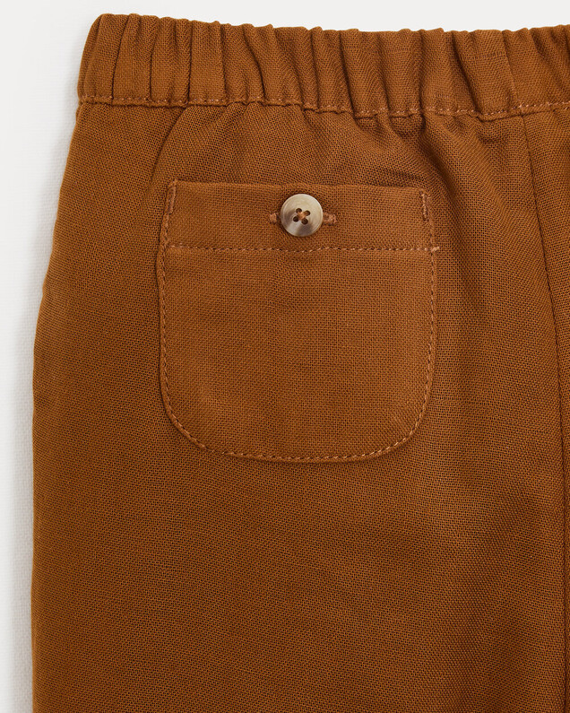 Achille cotton gauze trousers Hazelnut colour  Natalys