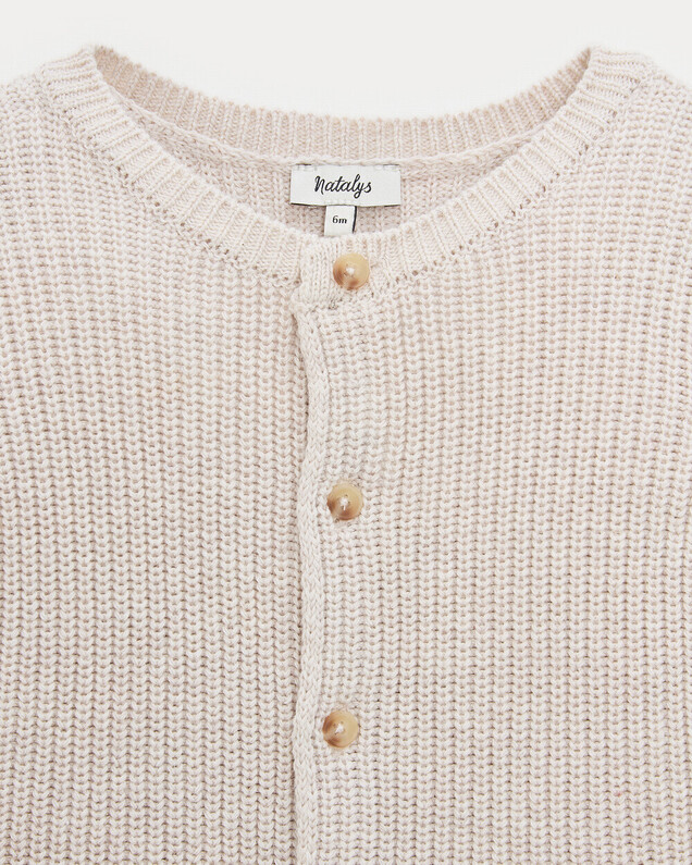 James fancy knit cardigan Beige colour  Natalys