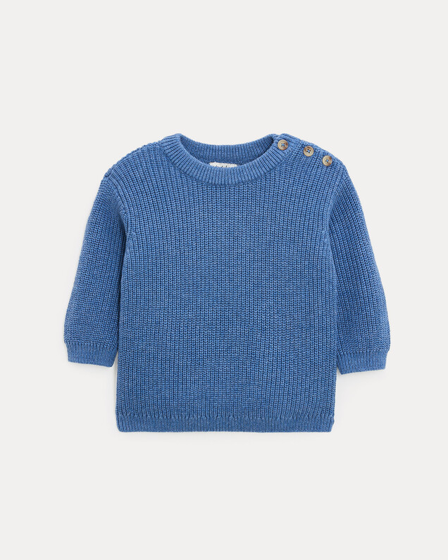 Willie fancy knit jumper Natural blue colour  Natalys