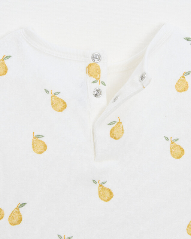 Lubin terrycloth short-sleeved T-shirt Pear print  Natalys