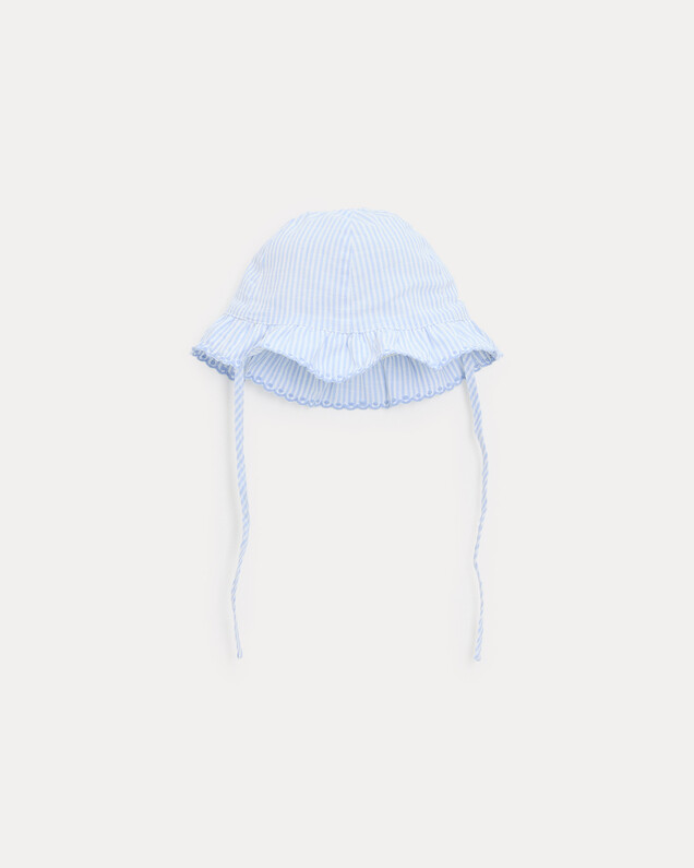 Lison cotton hat Blue sky stripes print Natalys
