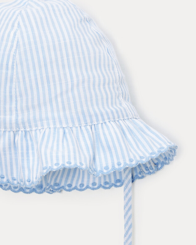 Lison cotton hat Blue sky stripes print Natalys