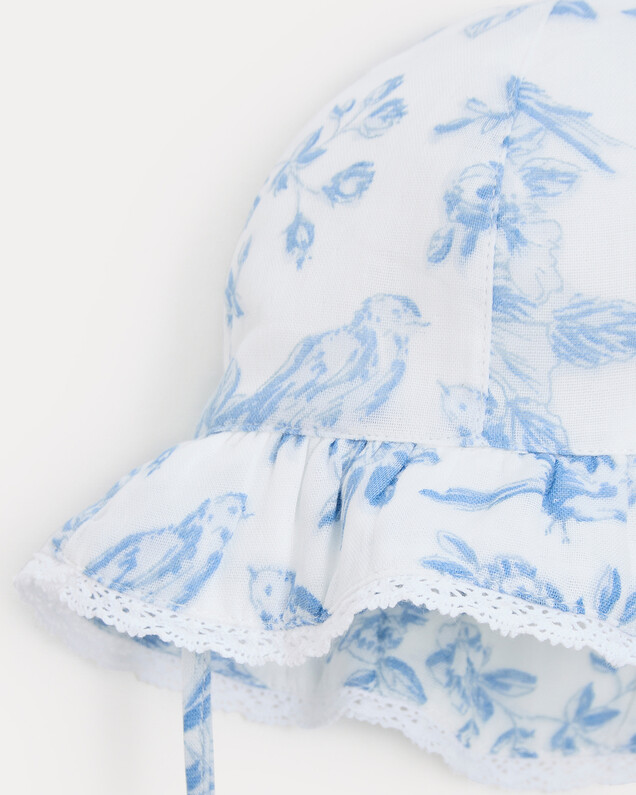 Lison cotton gauze hat Porcelain print Natalys