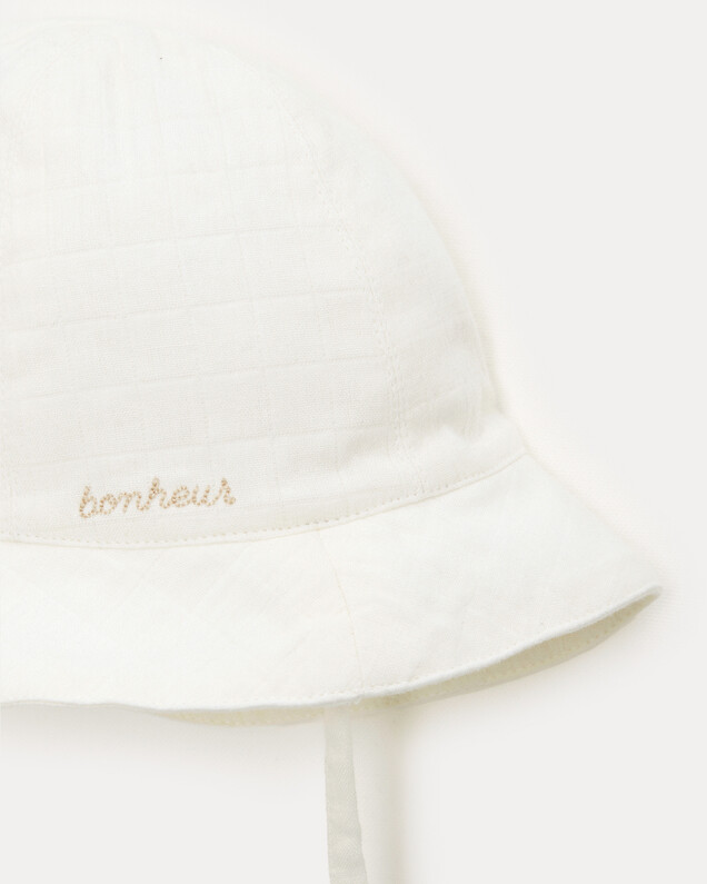 Mahault cotton gauze hat Off-white colour Natalys