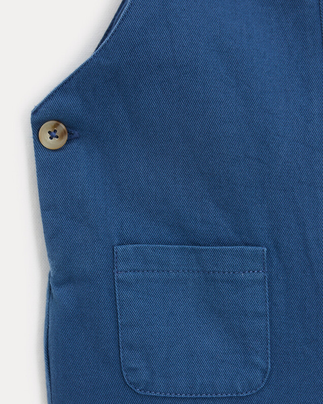 Valentin long twill overalls Natural blue colour  Natalys
