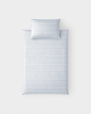 Colette bed linen set Blue sky stripes print  Natalys