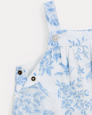 Phillipine long jumpsuit with straps Porcelain print  Natalys
