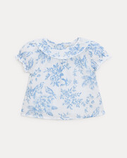 Thelma short-sleeved blouse Porcelain print  Natalys