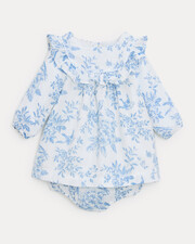 Margot long-sleeved dress Porcelain print  Natalys