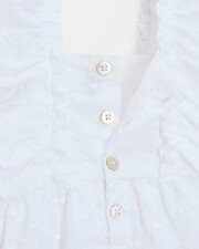 Domitille embroidered romper with straps Off-white colour  Natalys