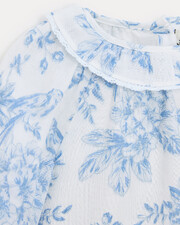 Adele long-sleeved blouse Porcelain print  Natalys