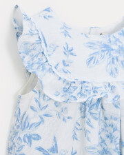 C&eacute;lestine cotton gauze romper Porcelain print  Natalys