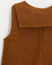 Ernest short jumpsuit with sailor collar Hazelnut colour  Natalys