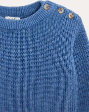 Willie fancy knit jumper Natural blue colour  Natalys