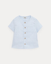 Theodore short-sleeved shirt Blue sky stripes print  Natalys