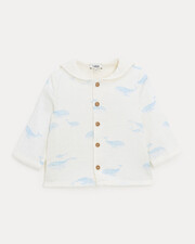 Augustin long-sleeved shirt Whale print  Natalys