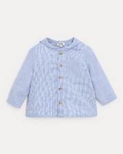 Augustin long-sleeved shirt Blue check print  Natalys