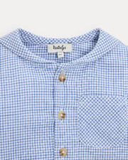Augustin long-sleeved shirt Blue check print  Natalys