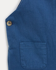 Valentin long twill overalls Natural blue colour  Natalys