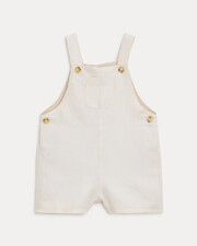 Edgar short twill dungarees Beige colour  Natalys