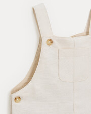 Edgar short twill dungarees Beige colour  Natalys