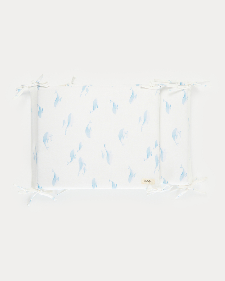 Leandre bumper pad Whale print  Natalys