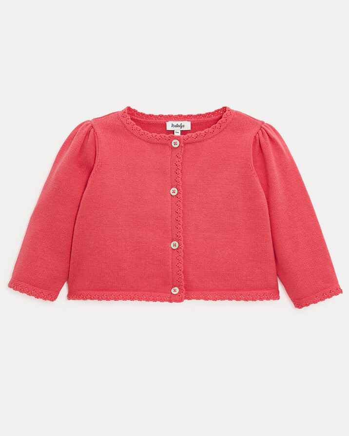 Victoire fancy cardigan Pomegranate colour  Natalys
