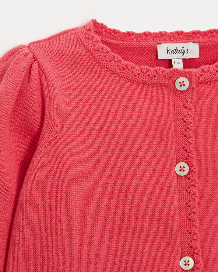 Victoire fancy cardigan Pomegranate colour  Natalys