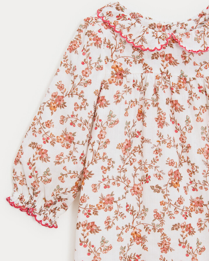 Augustine long jumpsuit in cotton gauze Arabesque print  Natalys