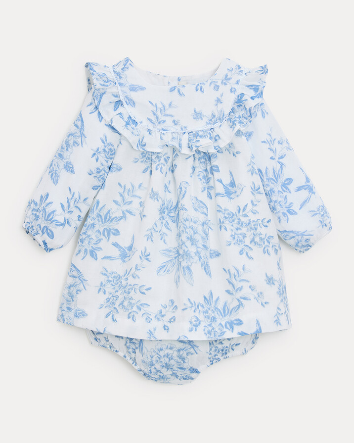 Margot long-sleeved dress Porcelain print  Natalys