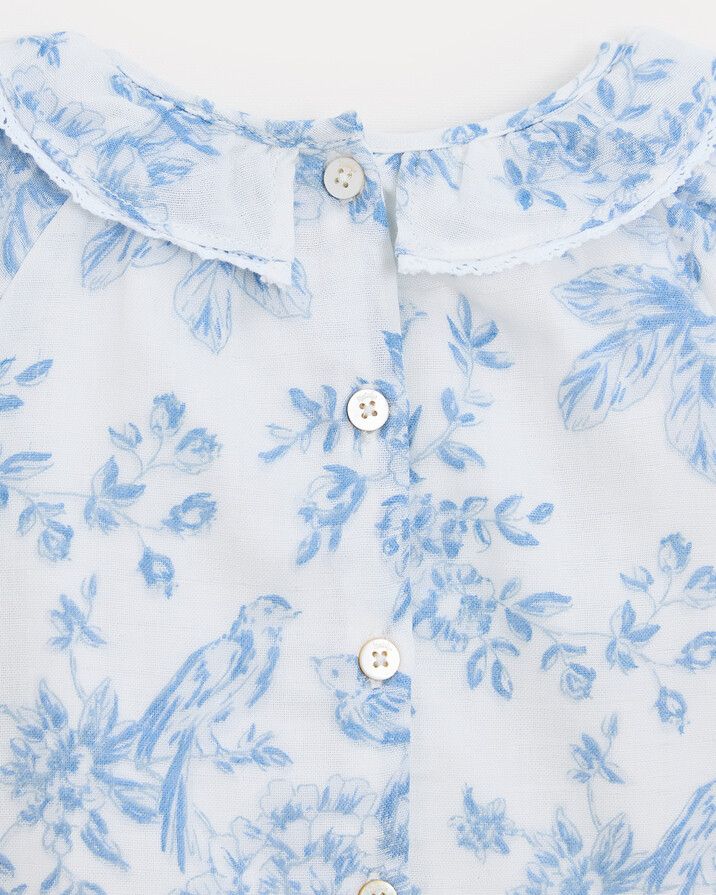 Adele long-sleeved blouse Porcelain print  Natalys